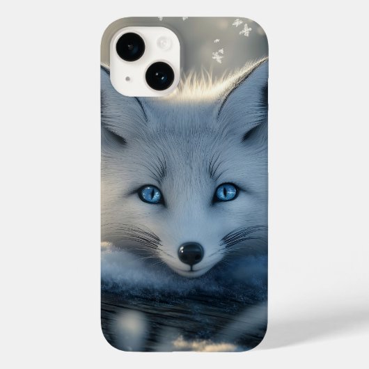 Coques Case-Mate iPhone Renard arctique aux yeux bleus submergeants (Verso)