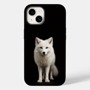 Coque Pour iPhone 14 Renard arctique ivoire Black 4 Luxe iPhone 14 Mate