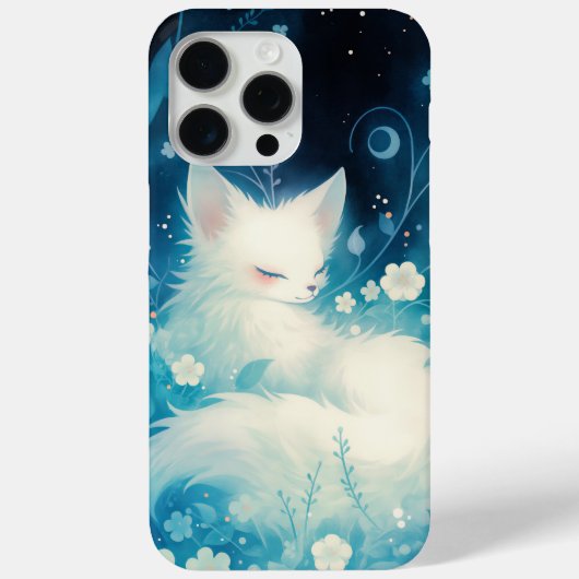 Coques Case-Mate iPhone Renard Blanc Endormi dans la Floraison (Verso)