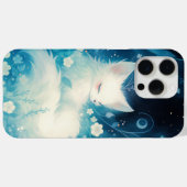 Coques Case-Mate iPhone Renard Blanc Endormi dans la Floraison (Verso (horizontal))