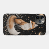Coques Case-Mate iPhone Renard céleste mystique et fleurs (Dos (Horizontal))