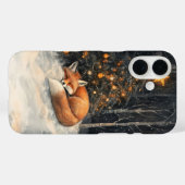 Coques Case-Mate iPhone Renard couché Whimsical Noël rustique (Verso (horizontal))