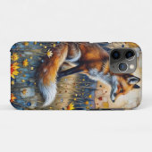 Coques Case-Mate iPhone Renard dans une prairie fleurie (Dos (Horizontal))