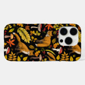 Coques Case-Mate iPhone Renard d'automne sur noir (Verso (horizontal))