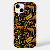 Coques Case-Mate iPhone Renard d'automne sur noir (Verso)