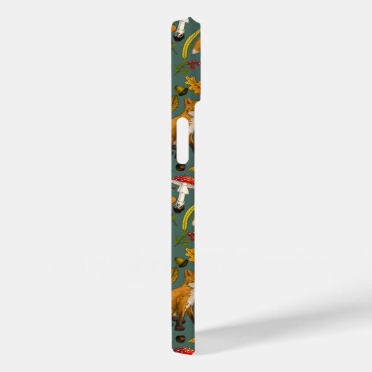 Coques Case-Mate iPhone Renard d'automne sur pin vert (Verso / Droite)