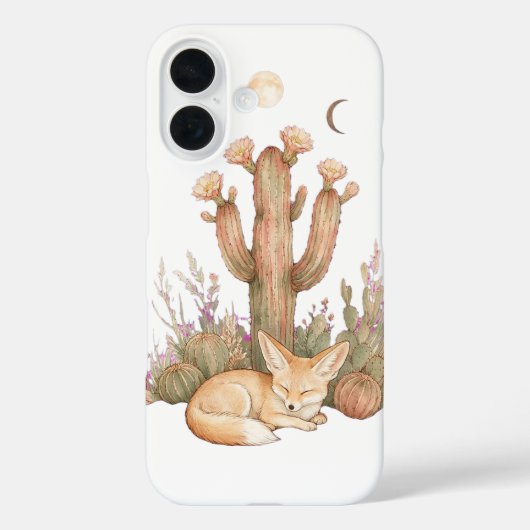 Coques Case-Mate iPhone Renard de Fennec Bohème du Désert Endormi Sous Cac (Verso)
