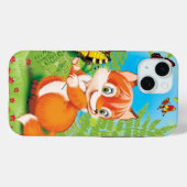 Coques Case-Mate iPhone renard et papillon (Verso (horizontal))
