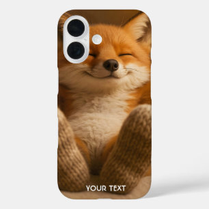 Coques iPhone 16 Renard mignon de fantaisie et chaussettes