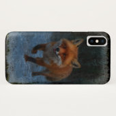Coques Case-Mate iPhone Renard rouge en hiver (Dos (Horizontal))