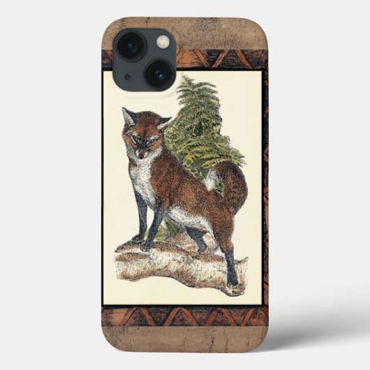 Coques Case-Mate iPhone Renard rustique sur un tronc d'arbre (Verso)