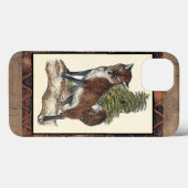 Coques Case-Mate iPhone Renard rustique sur un tronc d'arbre (Verso (horizontal))