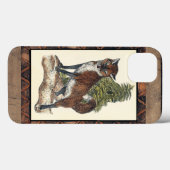 Coques Case-Mate iPhone Renard rustique sur un tronc d'arbre (Verso (horizontal))