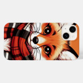 Coques Case-Mate iPhone Renard sassy portant une écharpe (Verso (horizontal))
