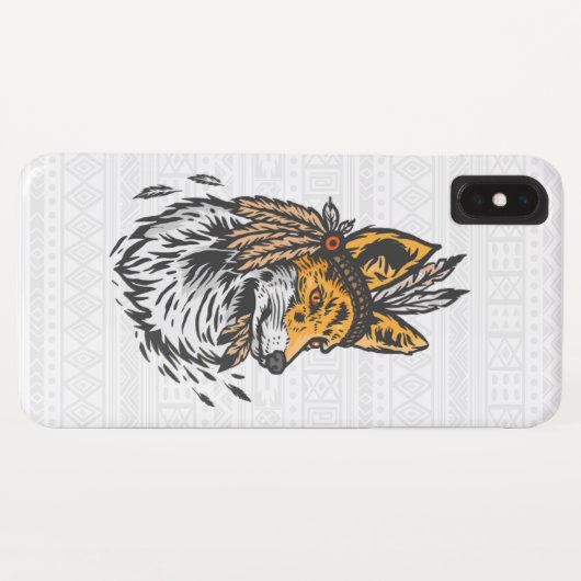 Coques Case-Mate iPhone Renard tribal (Dos (Horizontal))