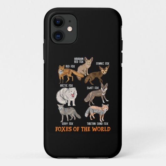 Coques Case-Mate iPhone Renards du monde Drôles de renards Animaux Éducati (Dos)