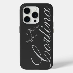 Coque iPhone 15 Pro Rencontrez-moi ce soir à Cortina - gris foncé - ro