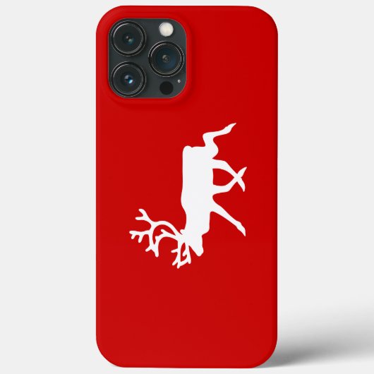 Coques Case-Mate iPhone Rennes blanches / Silhouette caribou (Verso)