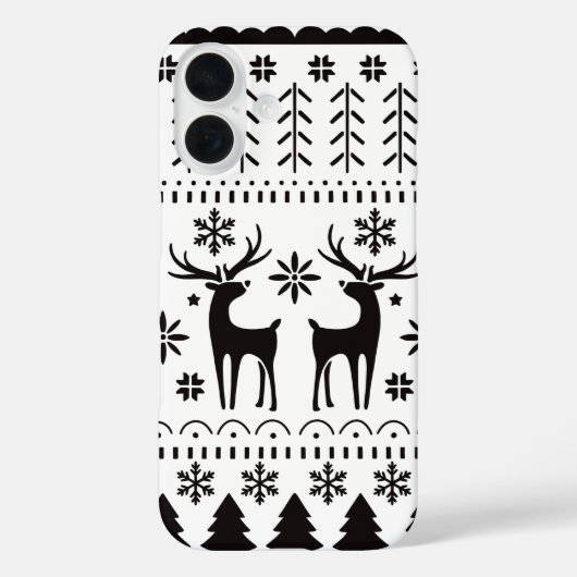 Coques Case-Mate iPhone Rennes de Noël d'art folklorique moderne (Verso)