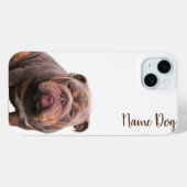 Coques Case-Mate iPhone Renommez votre chien anglais bulldog sur les dossi (Verso (horizontal))
