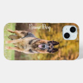 Coques Case-Mate iPhone Renommez votre chien berger allemand sur le téléph (Verso (horizontal))