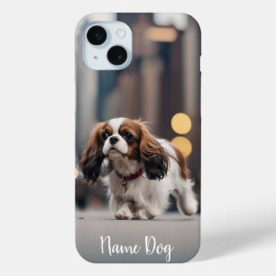 Coque iPhone 15 Mini Renommez votre chien Cavalier King dans les cas té