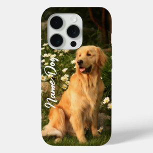 Coque iPhone 15 Pro Renommez votre chien Golden Retriever sur le boîti