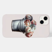 Coques Case-Mate iPhone Renoncule dans un seau en fer-blanc Glam rustique (Verso (horizontal))