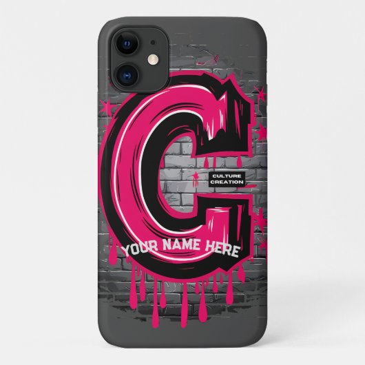 Coques Case-Mate iPhone Rep Your Name : Customable Graffiti Letter "C" (Dos)