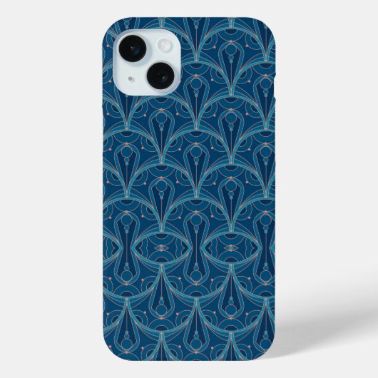 Coques Case-Mate iPhone Repeating geometric Art Deco pattern (Verso)