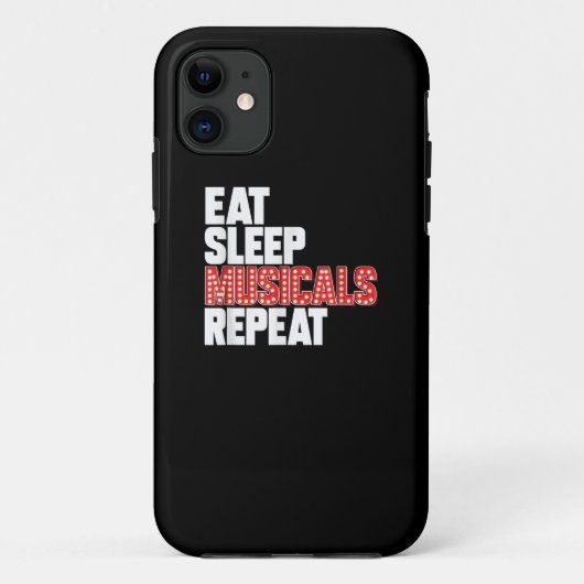 Coques Case-Mate iPhone Répéter les comédies musicales du sommeil (Dos)