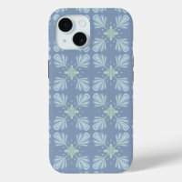 Répétition abstraite florale bleu pastel