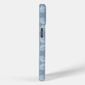 Coques Case-Mate iPhone Répétition abstraite florale bleu pastel (Verso / Droite)