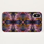 Coques Case-Mate iPhone Répétition en noir et bordeaux gonflée la (Dos (Horizontal))