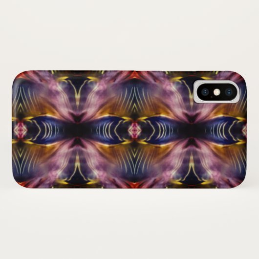 Coques Case-Mate iPhone Répétition en noir et bordeaux gonflée la (Dos (Horizontal))