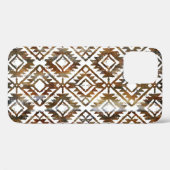 Coques Case-Mate iPhone Répétition géométrique, arrière - plan texturé (Verso (horizontal))