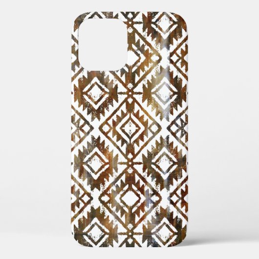 Coques Case-Mate iPhone Répétition géométrique, arrière - plan texturé (Verso)