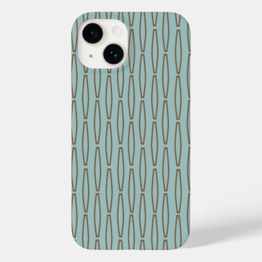 Coques Case-Mate iPhone Répétition géométrique bleu pâle (Verso)