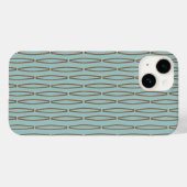 Coques Case-Mate iPhone Répétition géométrique bleu pâle (Verso (horizontal))