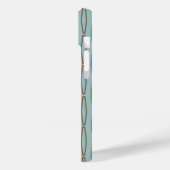 Coques Case-Mate iPhone Répétition géométrique bleu pâle (Verso / Gauche)