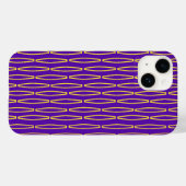 Coques Case-Mate iPhone Répétition géométrique Mardi Gras (Verso (horizontal))