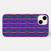 Coques Case-Mate iPhone Répétition géométrique Mardi Gras (Verso (horizontal))