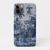 Coques Case-Mate iPhone Repro Chinoiserie Delft Carrelage bleu et blanc (Dos)