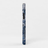 Coques Case-Mate iPhone Repro Chinoiserie Delft Carrelage bleu et blanc (Dos/Droite)