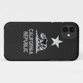 Coques Case-Mate iPhone RÉPUBLIQUE DE CALIFORNIE Chrome sur fibre de carbo (Dos (Horizontal))