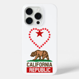 Coque iPhone 15 Pro RÉPUBLIQUE DE CALIFORNIE Etat Drapeau Amour
