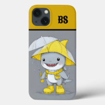 Requin amusant dans les bottes de pluie - Humour d