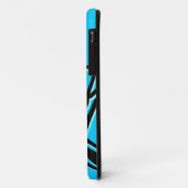 Coques Case-Mate iPhone Requin bleu décoré d'un monogramme (Dos/Gauche)