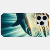 Coques Case-Mate iPhone Requin dans la mer bleue profonde & soleil (Verso (horizontal))