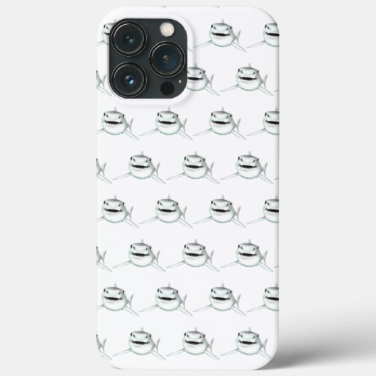 Coques Case-Mate iPhone requin d'aquarelle souriant gris vert vert animal (Verso)